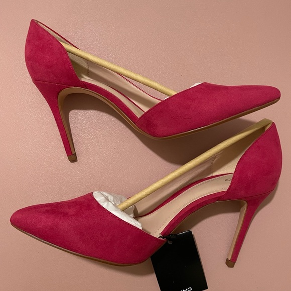 Mango Pointed Toe Heels PINK! NWT Size 38 - Picture 1 of 4